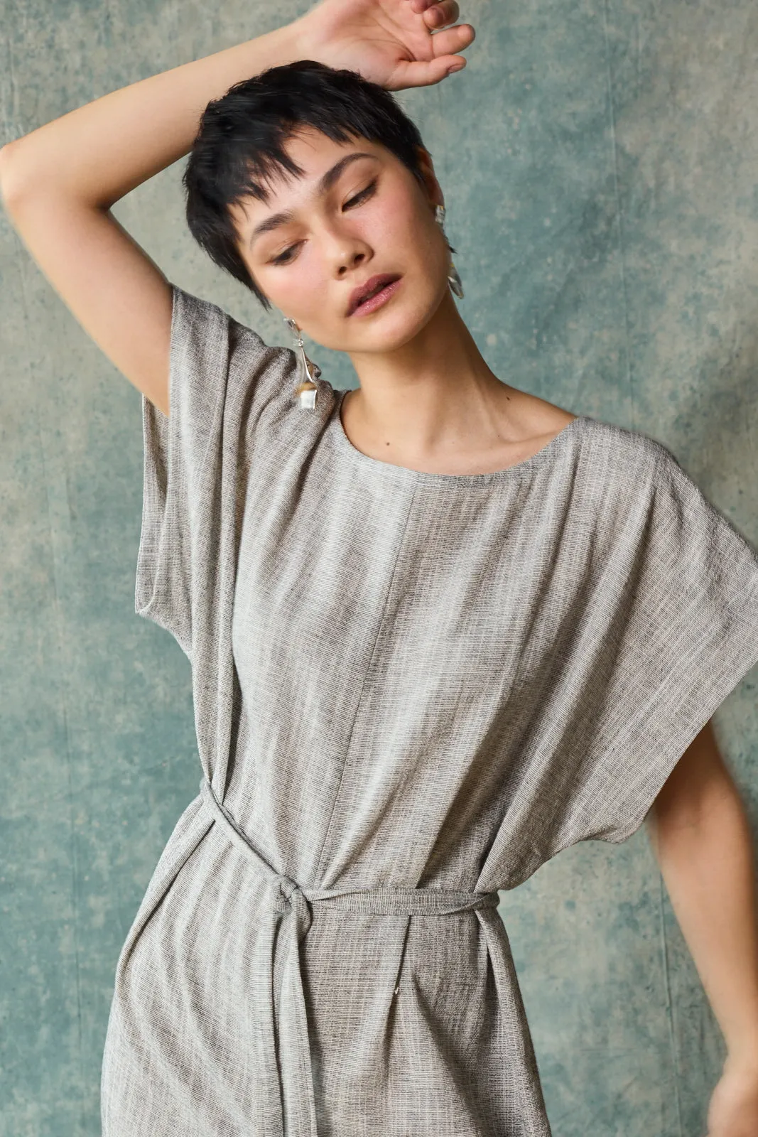 Tie Back Jumpsuit - Oyster sold by Devlyn van Loon