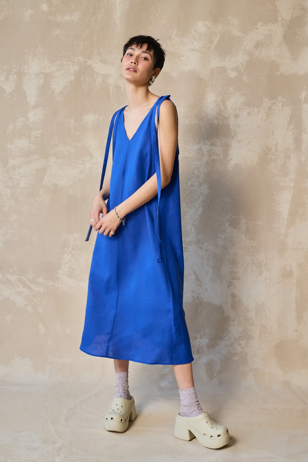 Tie Shoulder Shift - Lapis sold by Devlyn van Loon product image thumbnail 3