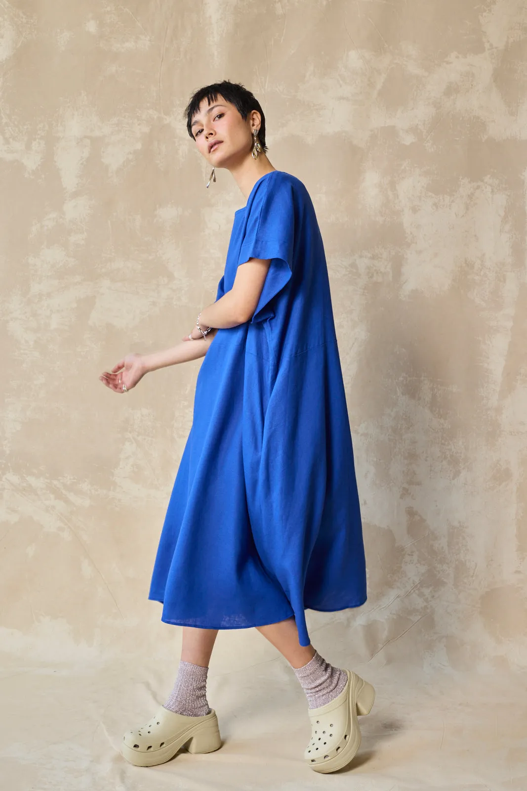 Midi Length Oversized Tee Dress - Lapis sold by Devlyn van Loon product image thumbnail 2