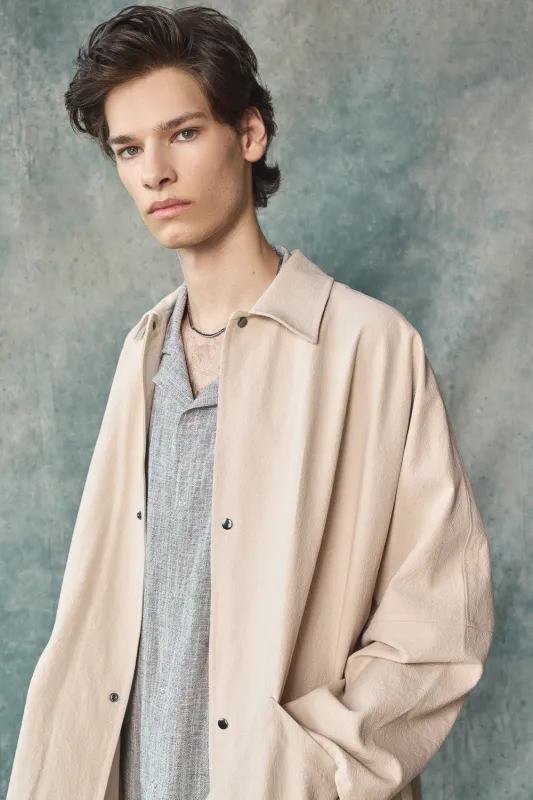 Oversized Shirt Jacket - Milk Tea sold by Devlyn van Loon