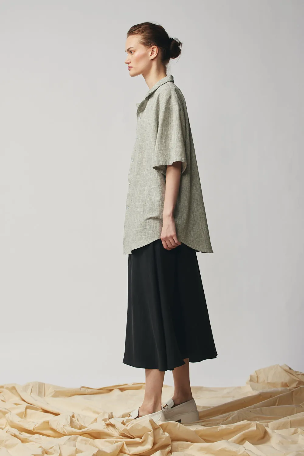 Gathered Skirt - Sandwashed Black sold by Devlyn van Loon product image thumbnail 4