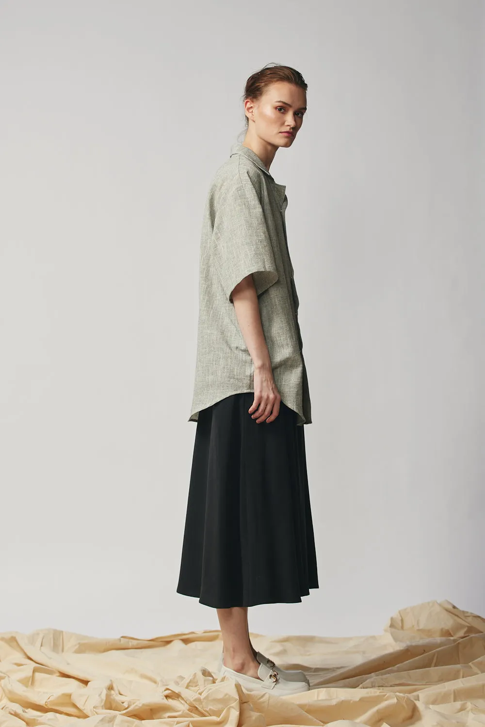 Gathered Skirt - Sandwashed Black sold by Devlyn van Loon product image thumbnail 5