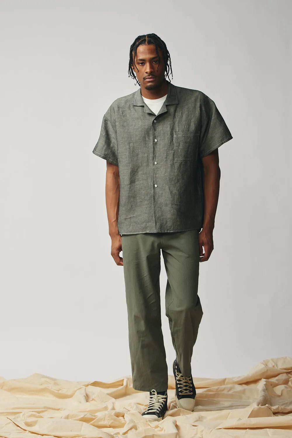 Gender-neutral Camp Collar Shirt - Graphite sold by Devlyn van Loon product image thumbnail 2