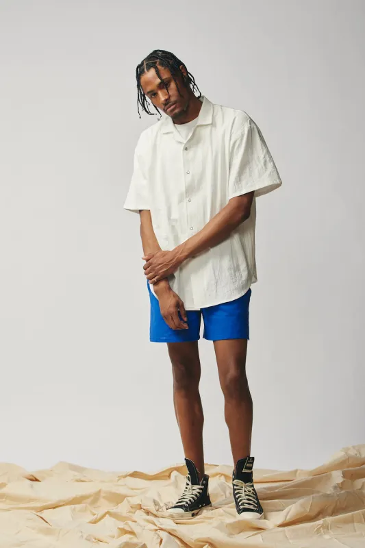 Gender-neutral Camp Collar Shirt - Ivory sold by Devlyn van Loon