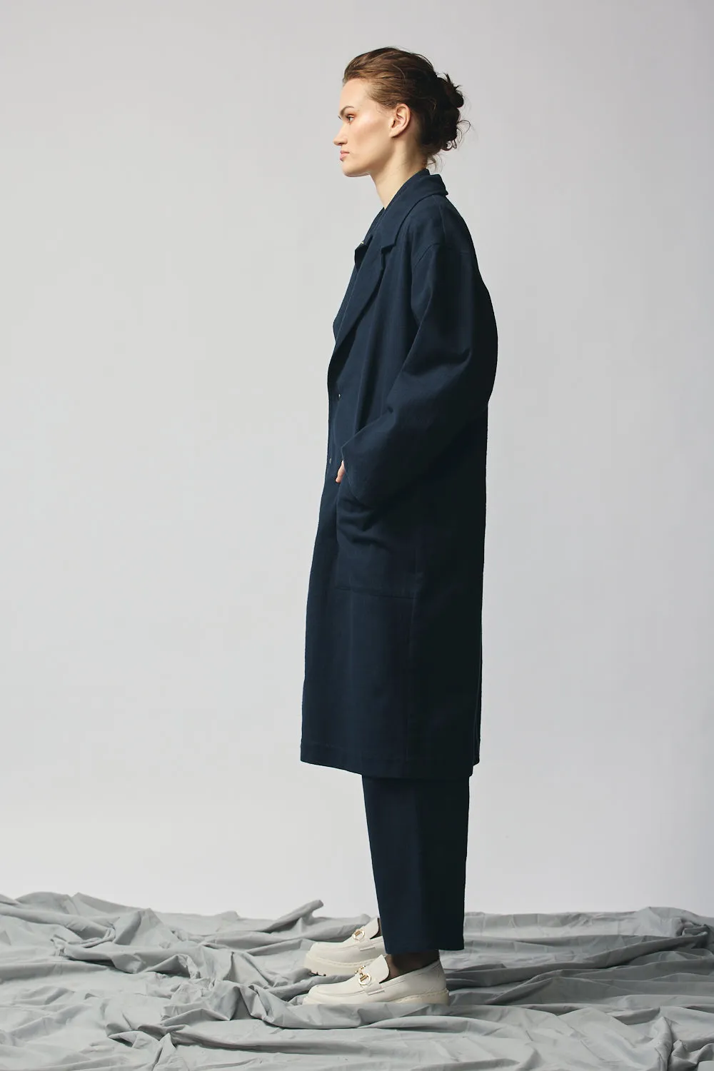 Gender-neutral Overcoat - Indigo sold by Devlyn van Loon product image thumbnail 4