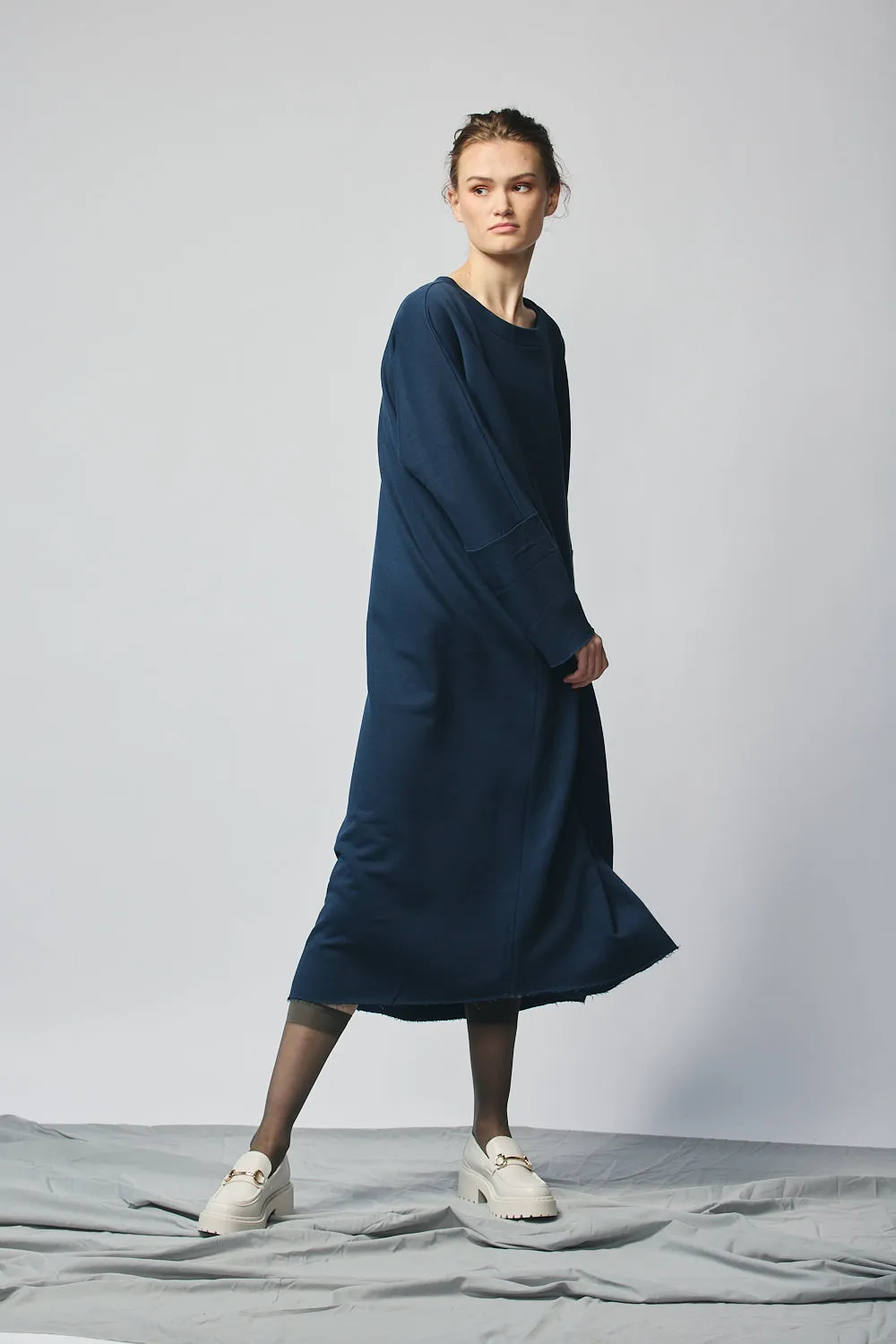 Pullover Sweatshirt Dress - Navy sold by Devlyn van Loon product image thumbnail 4