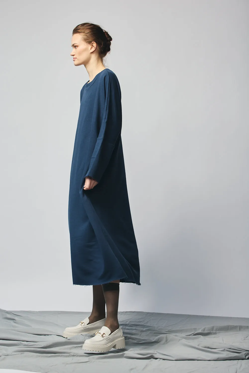 Pullover Sweatshirt Dress - Navy sold by Devlyn van Loon product image thumbnail 2