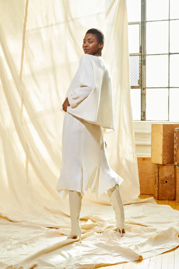 Flared Godet Skirt - Cream sold by Devlyn van Loon