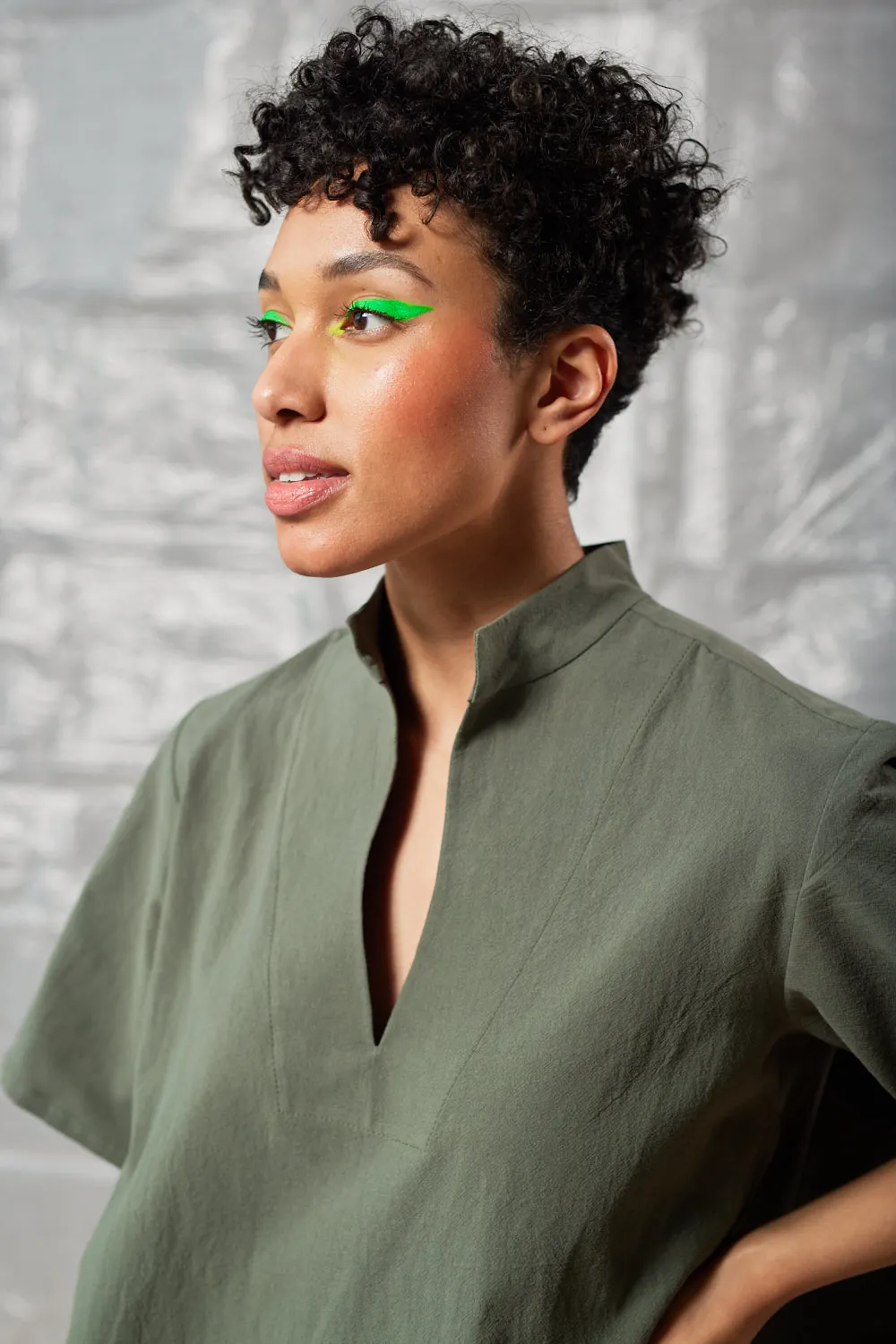 Collared Pullover - Sage sold by Devlyn van Loon