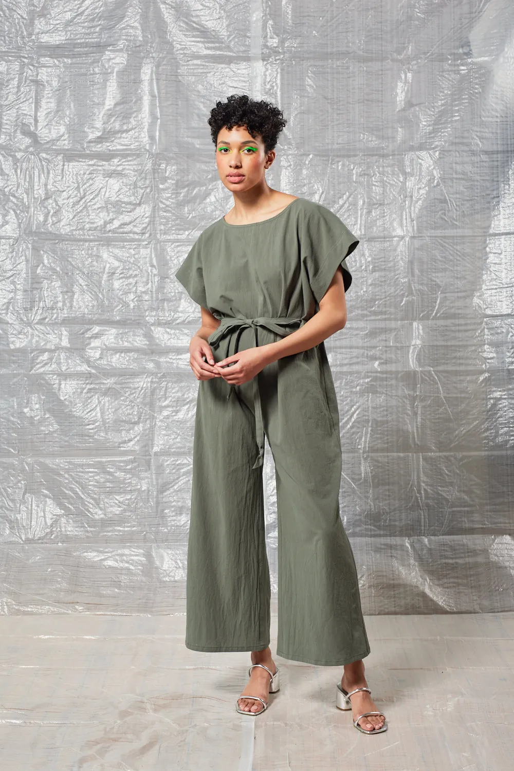Tie Back Jumpsuit - Sage sold by Devlyn van Loon product image thumbnail 2