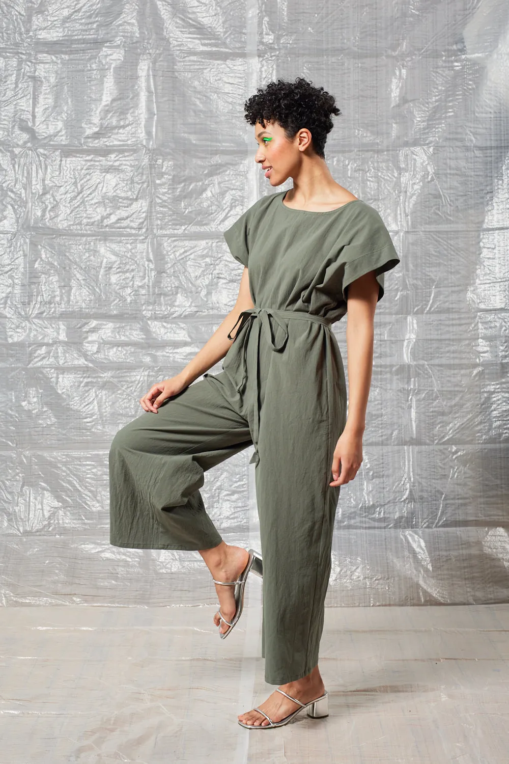 Tie Back Jumpsuit - Sage sold by Devlyn van Loon product image thumbnail 4