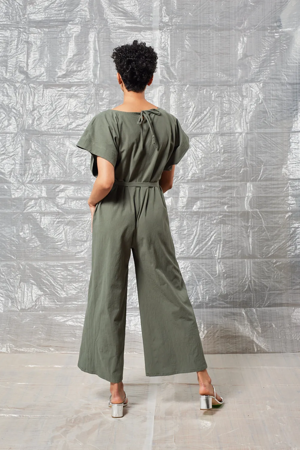 Tie Back Jumpsuit - Sage sold by Devlyn van Loon product image thumbnail 5