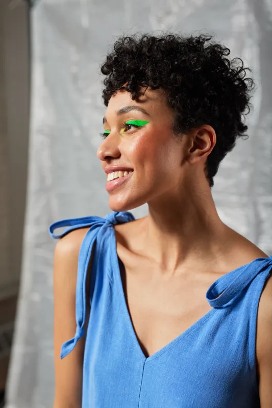 Tie Shoulder Shift - Periwinkle Blue made by Devlyn van Loon