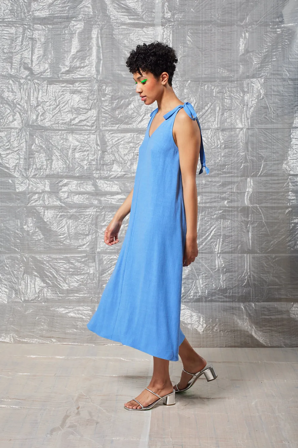 Tie Shoulder Shift - Periwinkle Blue sold by Devlyn van Loon product image thumbnail 3