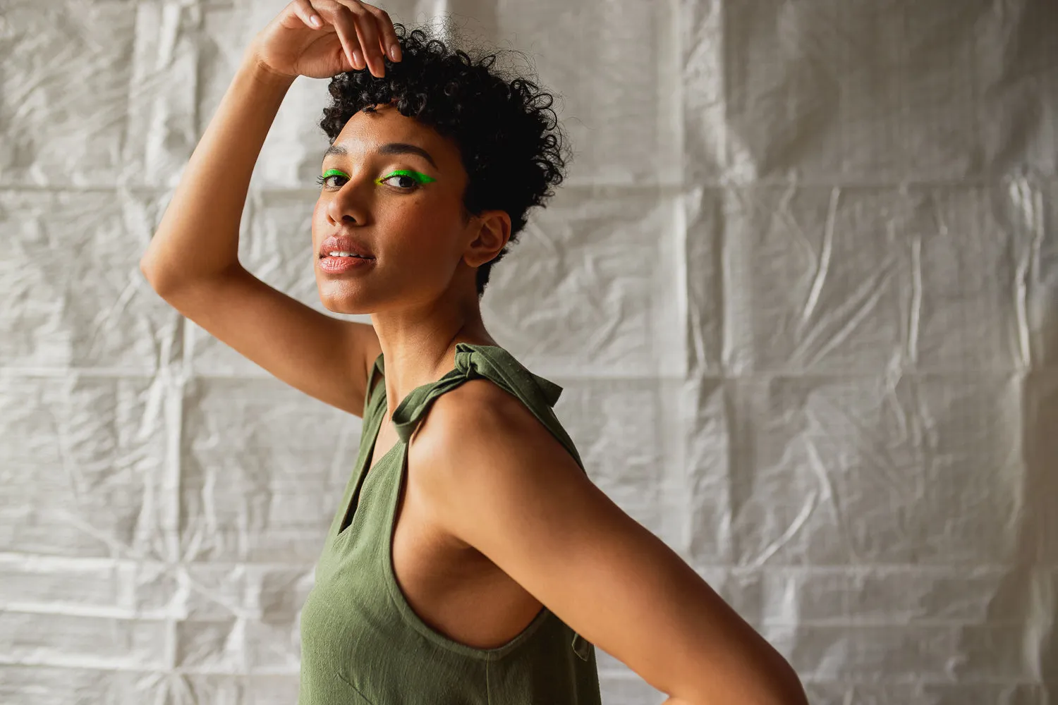 Tie Shoulder Shift - Sage sold by Devlyn van Loon product image thumbnail 4