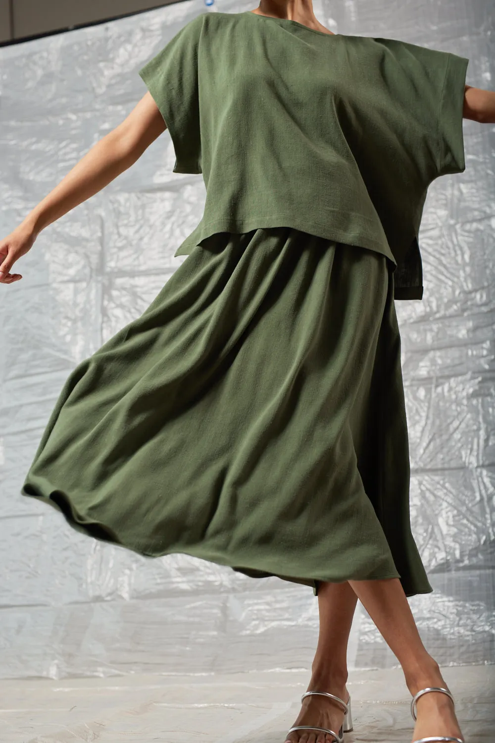 Gathered Skirt - Sage sold by Devlyn van Loon product image thumbnail 2