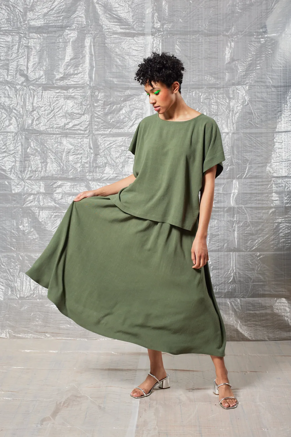 Gathered Skirt - Sage sold by Devlyn van Loon product image thumbnail 3