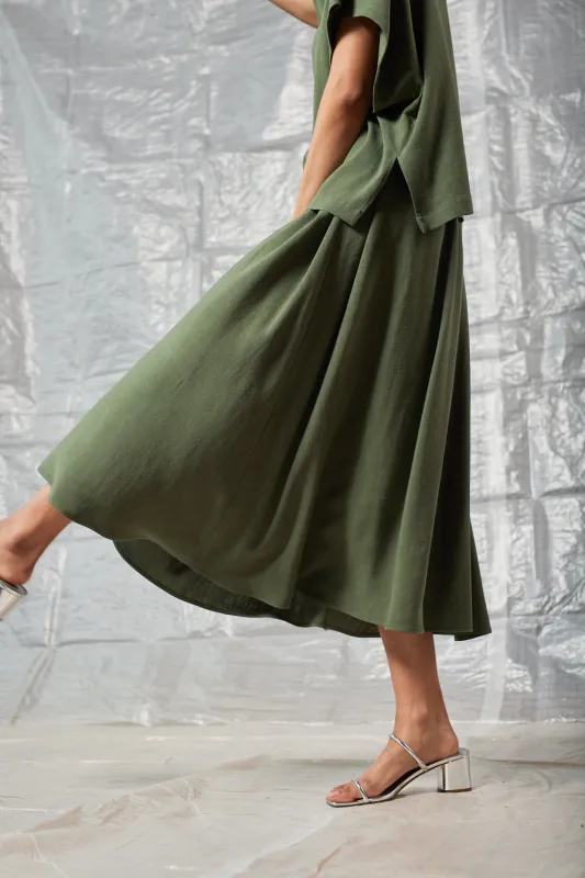 Gathered Skirt - Sage sold by Devlyn van Loon