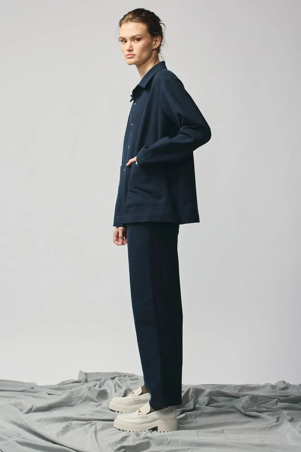 Gender-neutral Chore Jacket - Indigo sold by Devlyn van Loon product image thumbnail 2