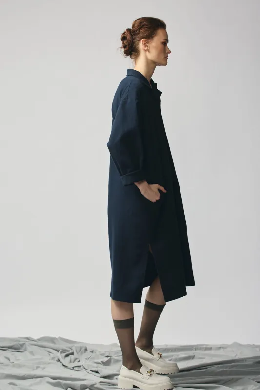 Brushed Cotton Shirtdress - Indigo sold by Devlyn van Loon