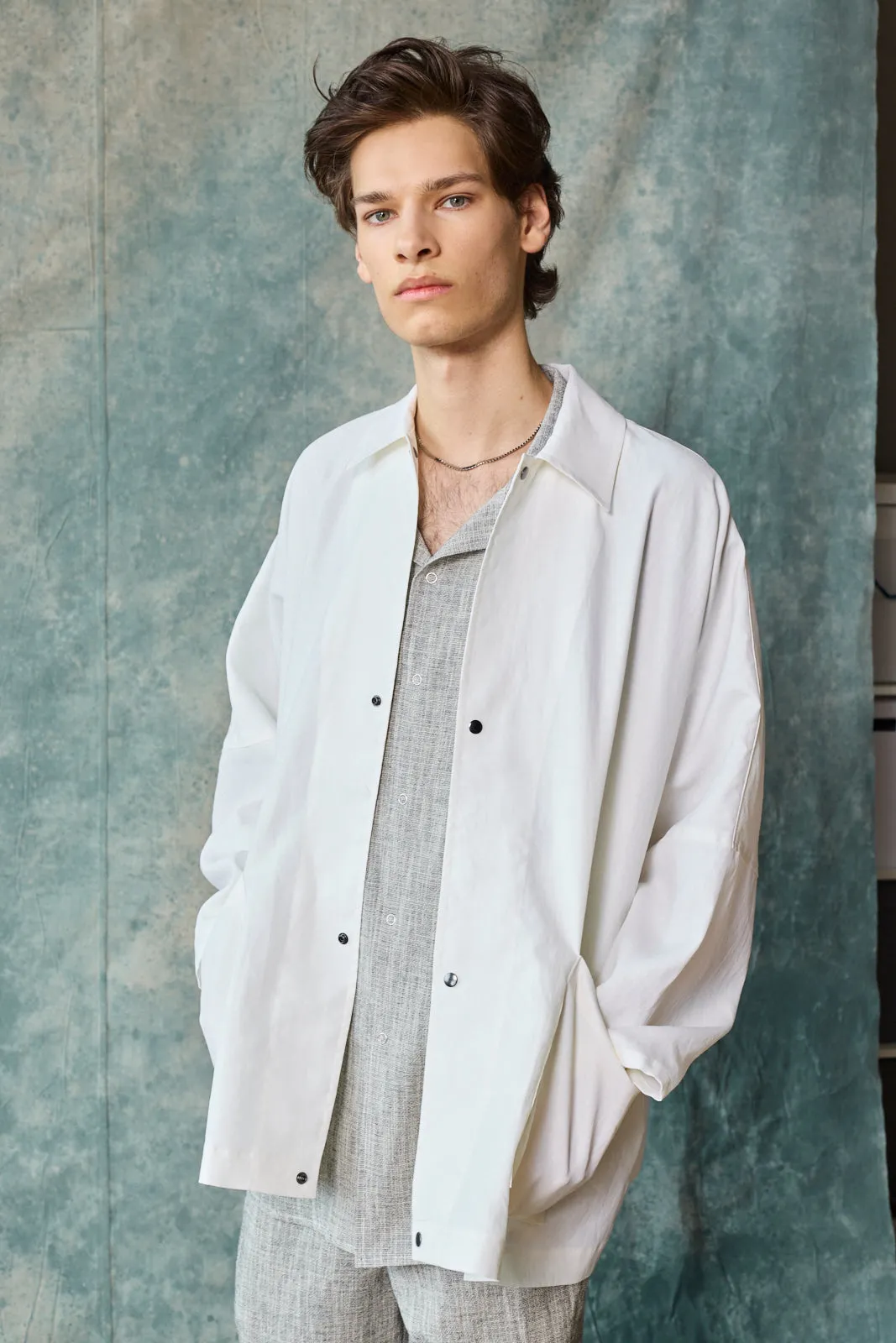Oversized Shirt Jacket - Paper sold by Devlyn van Loon product image thumbnail 3