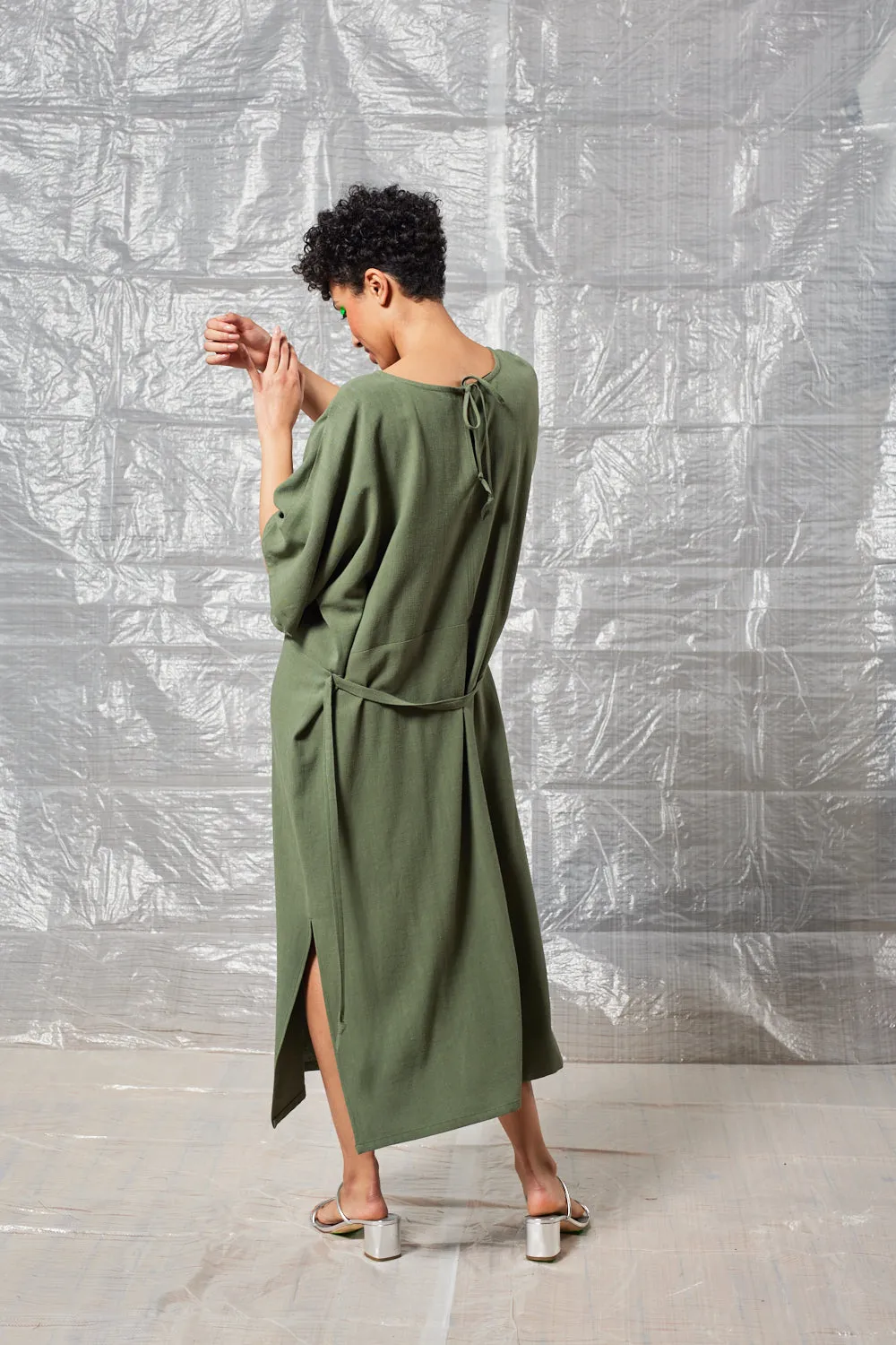 Tie Back Dress - Sage sold by Devlyn van Loon