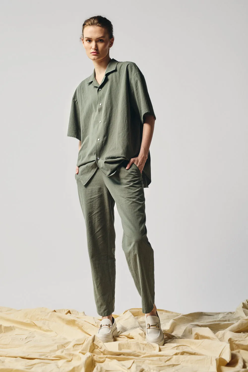 Gender-neutral Column Pant - Sage sold by Devlyn van Loon product image thumbnail 2