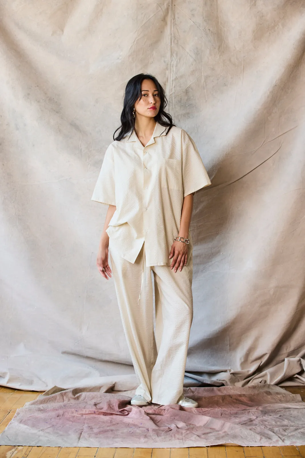 Slim Camp Collar Shirt - Oat sold by Devlyn van Loon product image thumbnail 2