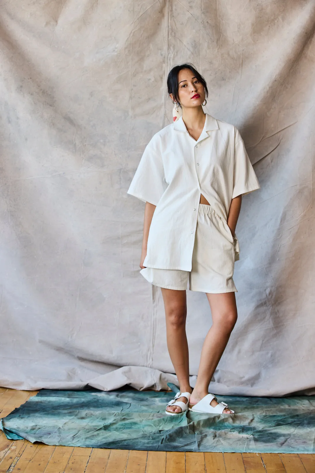 Slim Camp Collar Shirt - Parchment sold by Devlyn van Loon product image thumbnail 4