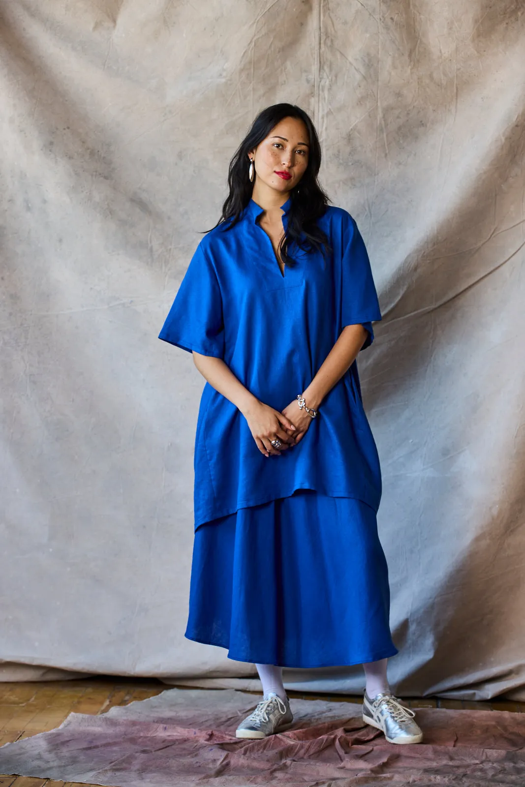 Collared Pullover Dress - Lapis sold by Devlyn van Loon product image thumbnail 2