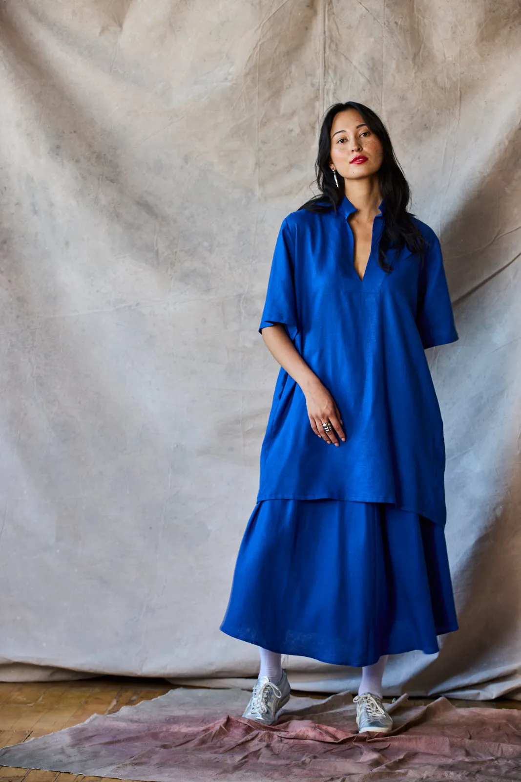 Collared Pullover Dress - Lapis sold by Devlyn van Loon product image thumbnail 3