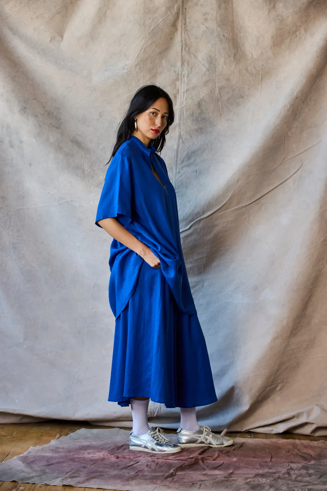 Flared Midi Skirt - Lapis sold by Devlyn van Loon product image thumbnail 2