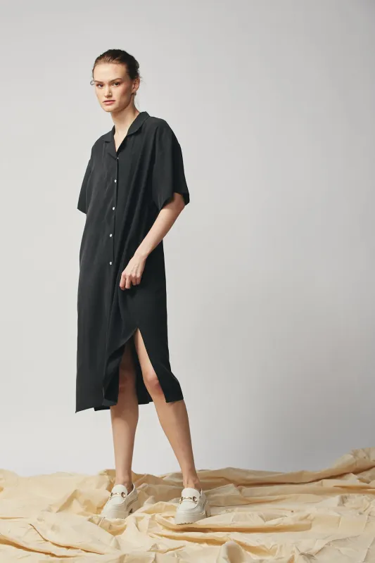 Shirtdress - Sandwashed Black sold by Devlyn van Loon