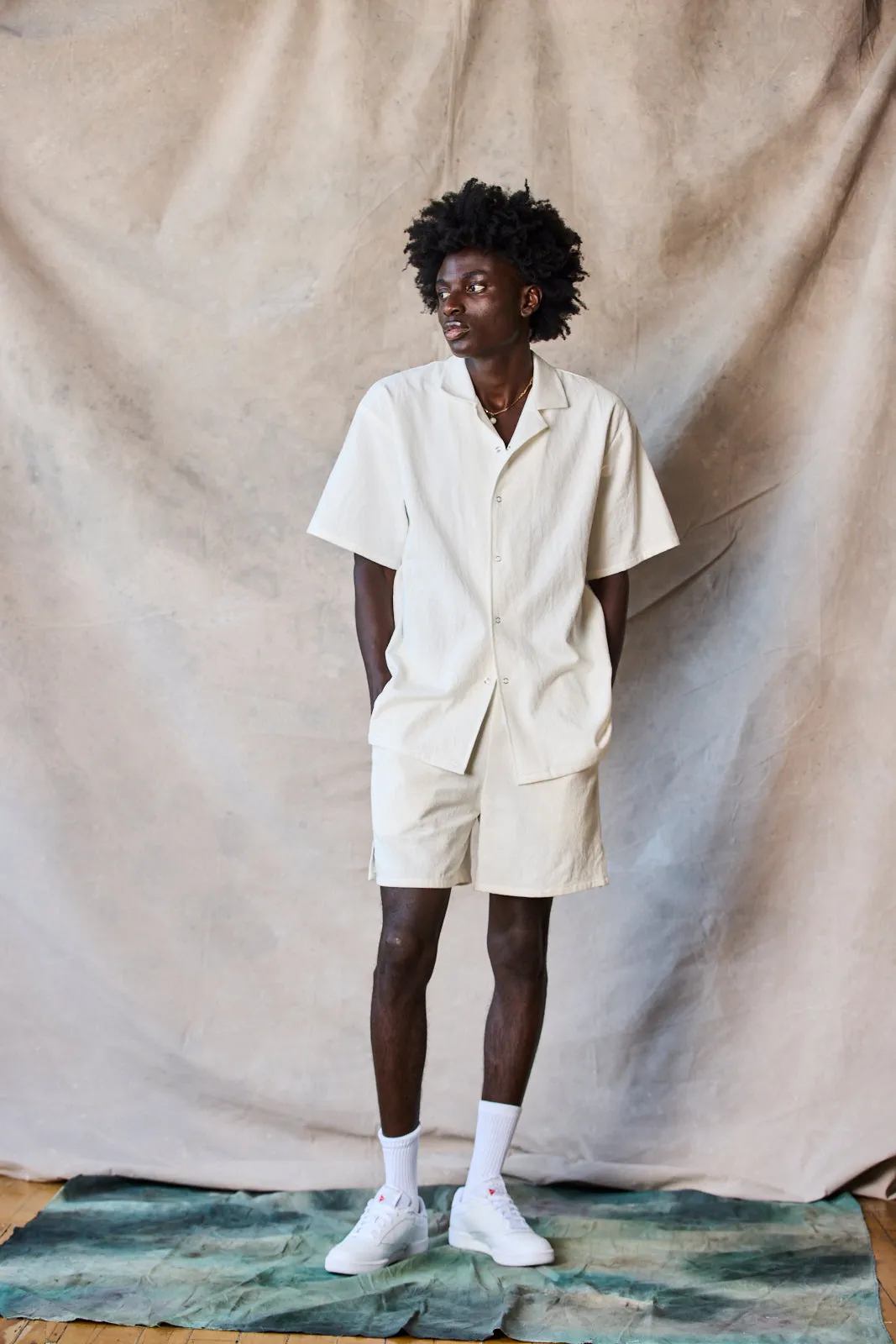 Slim Camp Collar Shirt - Parchment Sample sold by Devlyn van Loon