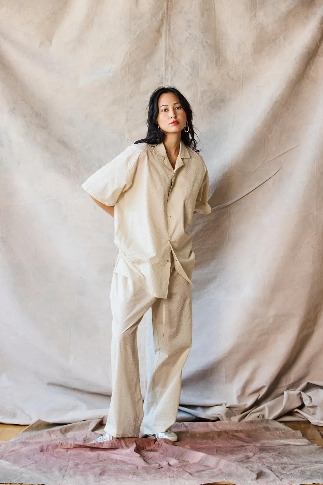 Slim Camp Collar Shirt - Oat Sample sold by Devlyn van Loon product image thumbnail 4