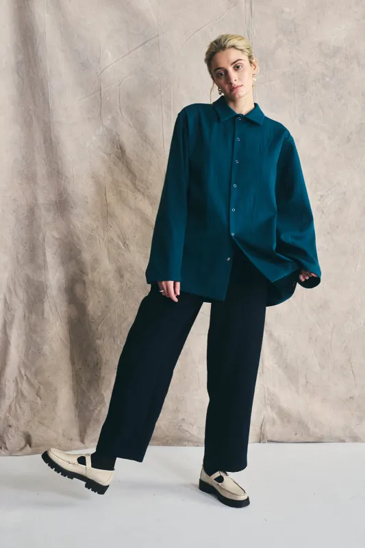 Unisex Snap Shirt - Cotton and Wool Blend Preorder sold by Devlyn van Loon