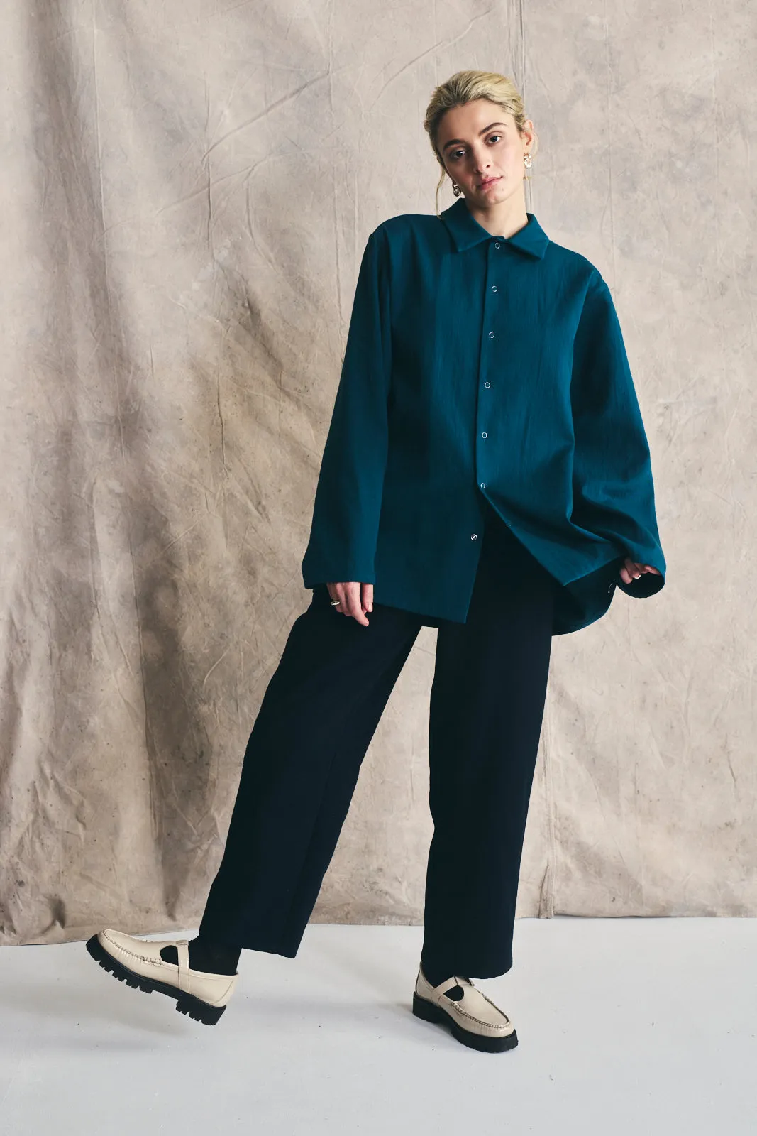 Unisex Snap Shirt - Cotton and Wool Blend sold by Devlyn van Loon