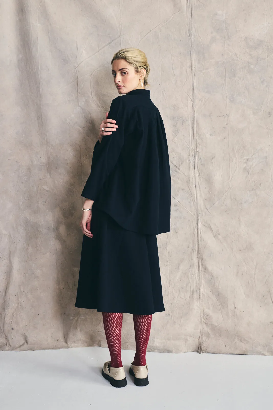 Flared Midi Skirt Cotton and Wool Blend sold by Devlyn van Loon product image thumbnail 4