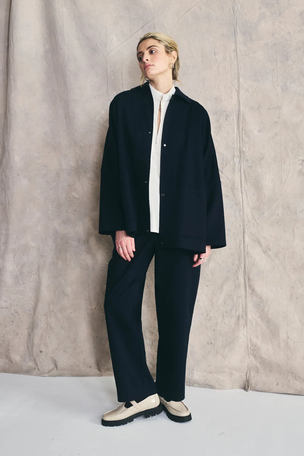 Oversized Shirt Jacket - Deep Navy sold by Devlyn van Loon product image thumbnail 2