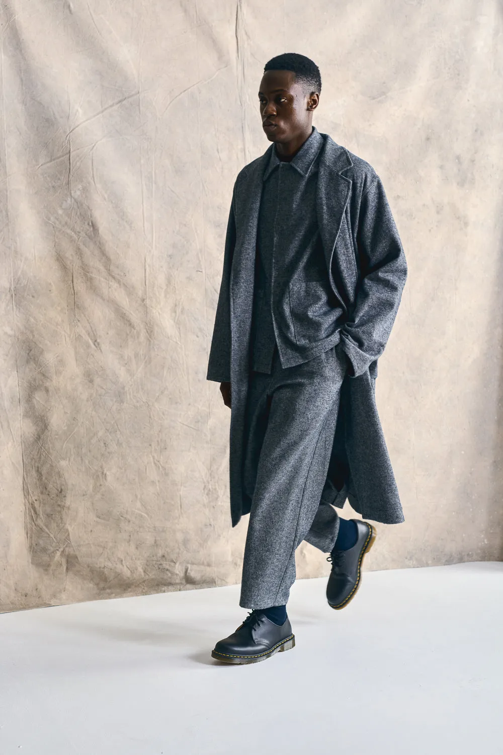Relaxed Overcoat - Mixed Grey sold by Devlyn van Loon