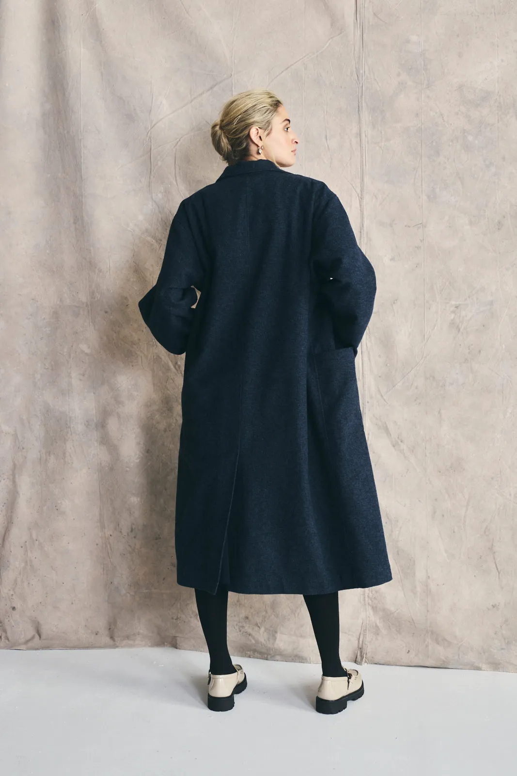 Relaxed Overcoat - Mixed Blue sold by Devlyn van Loon product image thumbnail 5