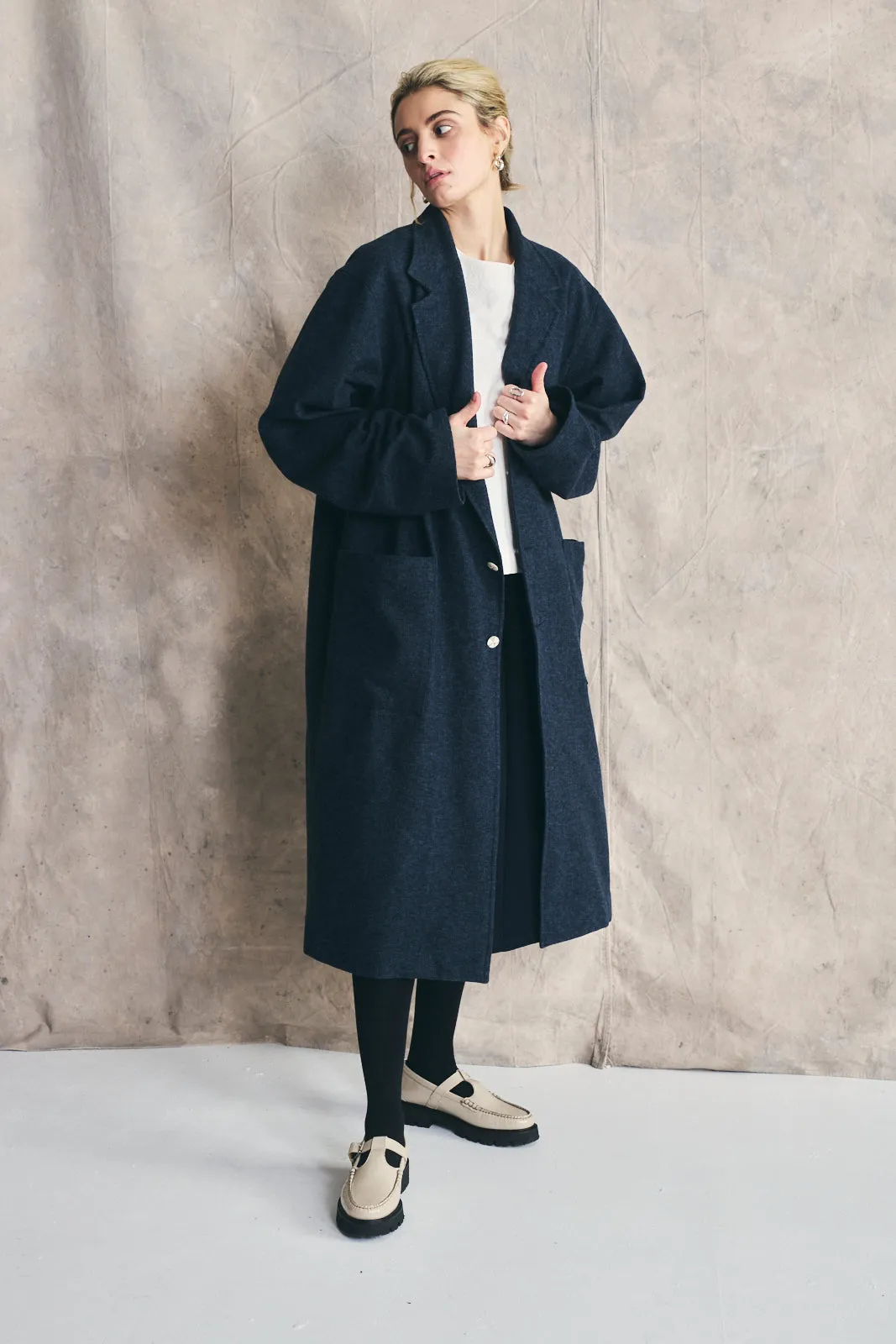 Relaxed Overcoat - Mixed Blue sold by Devlyn van Loon product image thumbnail 3