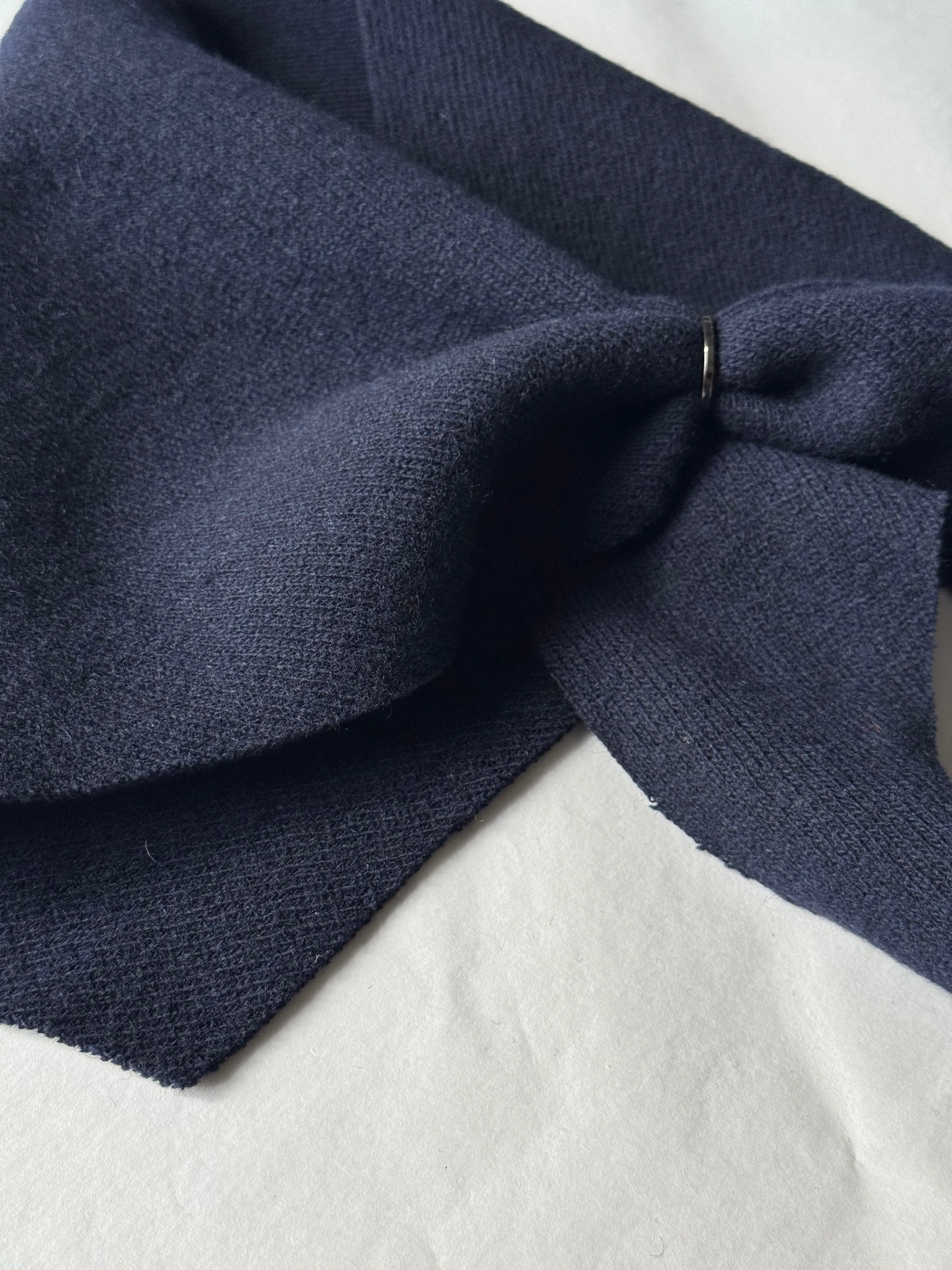 Wool Bandana Scarf - Navy sold by Devlyn van Loon product image thumbnail 2