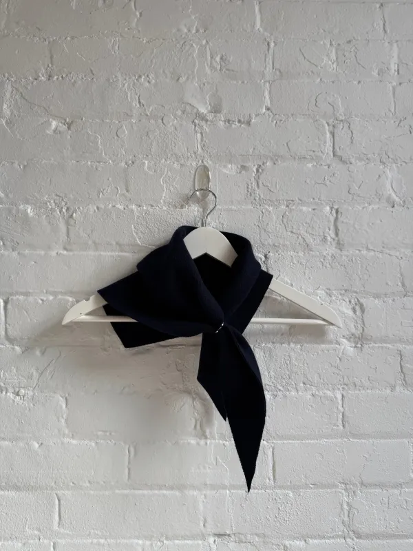 Wool Bandana Scarf - Navy made by Devlyn van Loon
