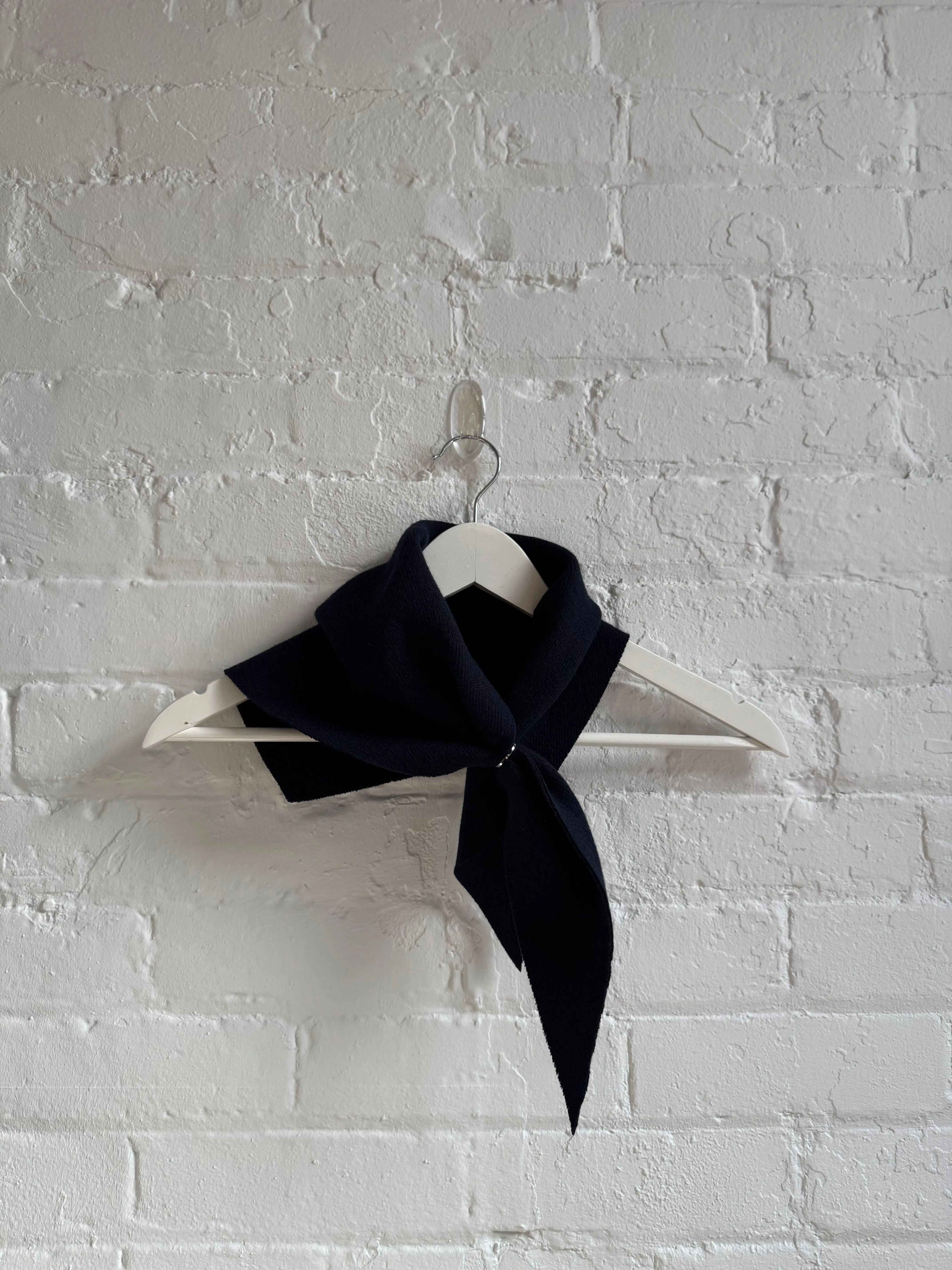 Wool Bandana Scarf - Navy sold by Devlyn van Loon