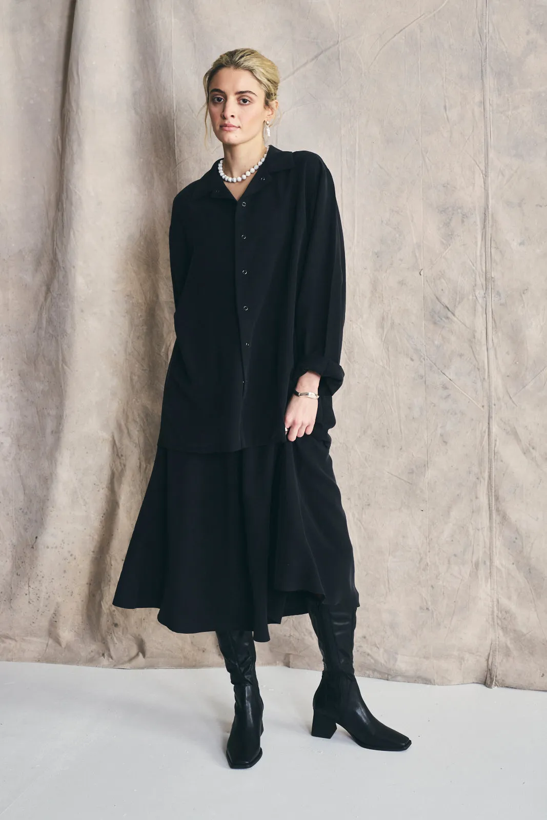 Flared Midi Skirt - Muted Black Sample sold by Devlyn van Loon product image thumbnail 2