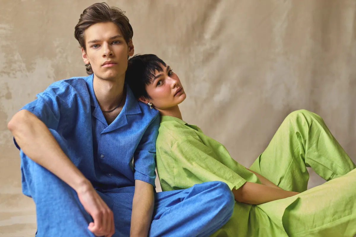 Column Pant - Linen and Cotton Blend sold by Devlyn van Loon