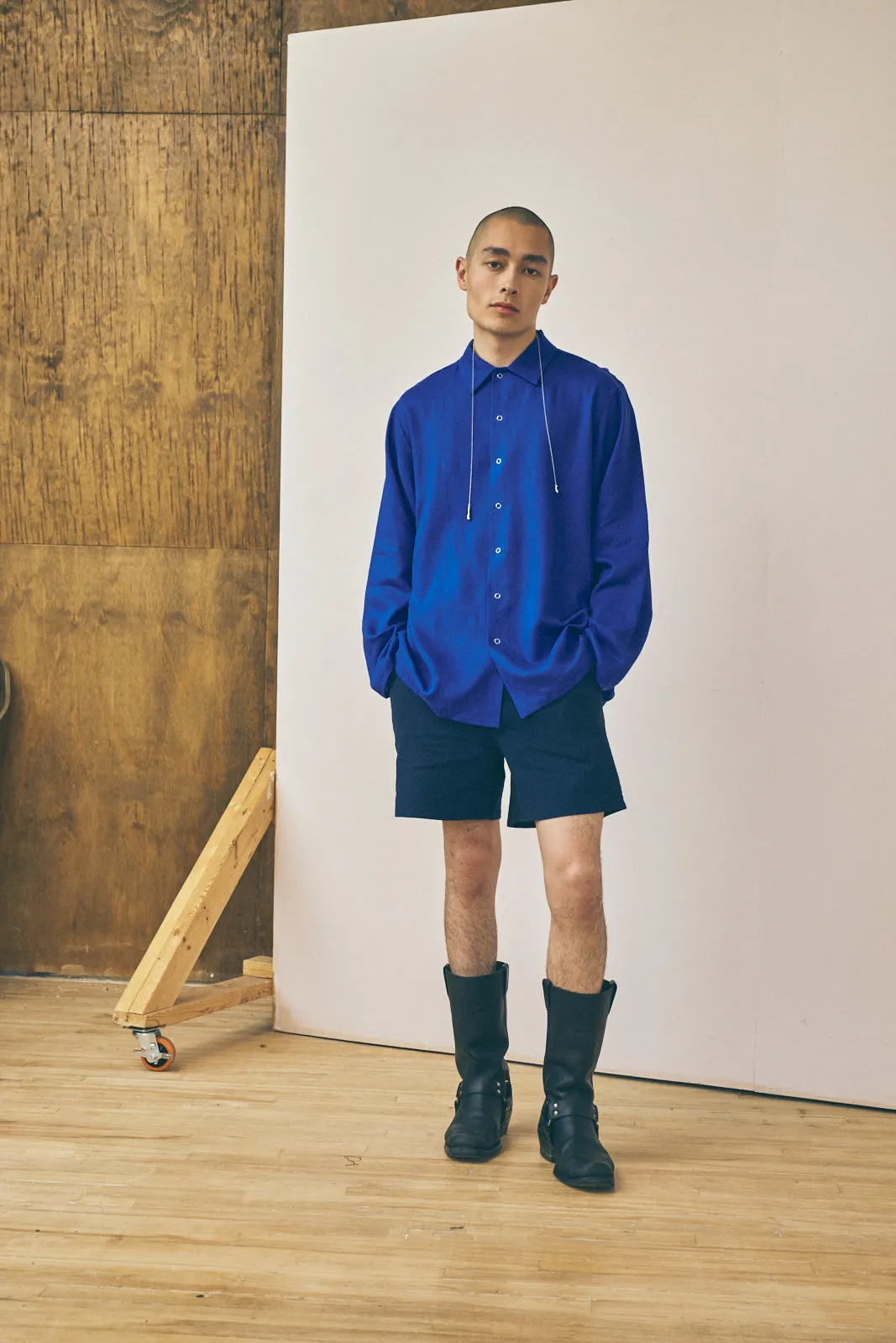 Oversized Snap Shirt - Lapis sold by Devlyn van Loon product image thumbnail 4