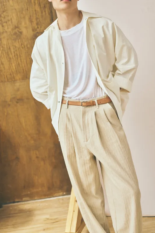 Pleated Trouser - Straw made by Devlyn van Loon