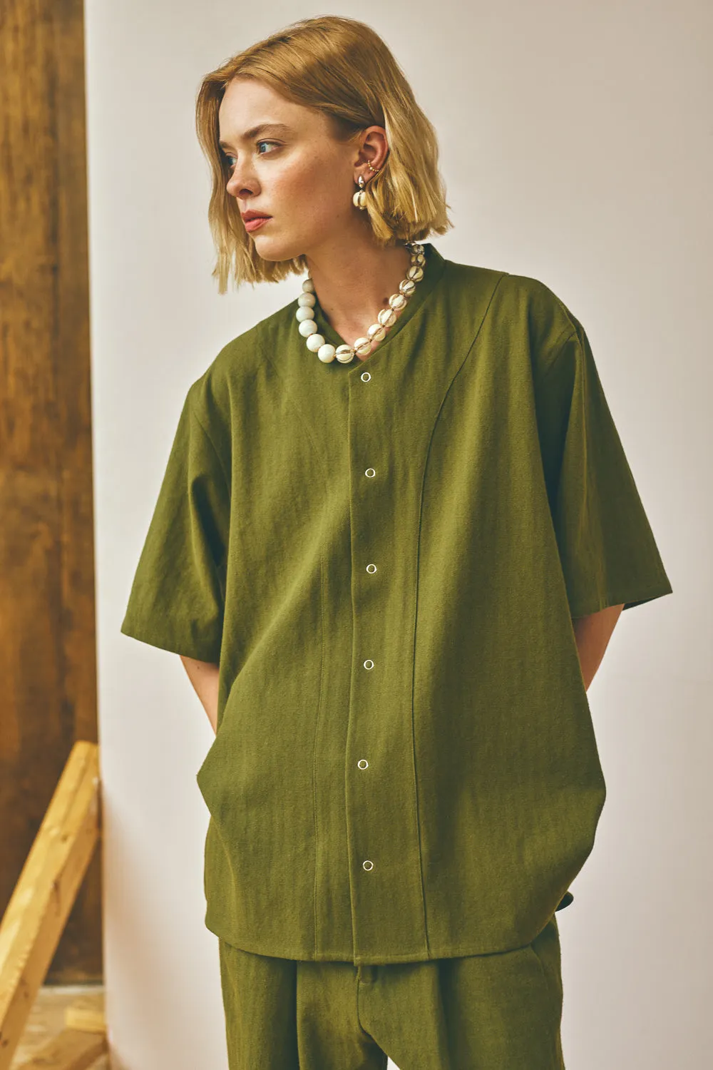 Baseball Tee - Moss sold by Devlyn van Loon product image thumbnail 2